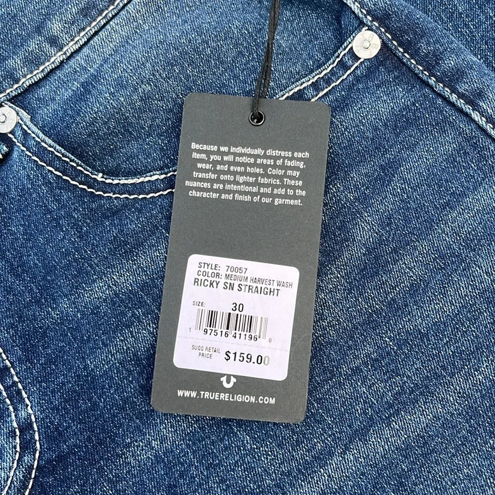 TRUE RELIGION RICKY SINGLE NEEDLE STRAIGHT MEN’S JEAN